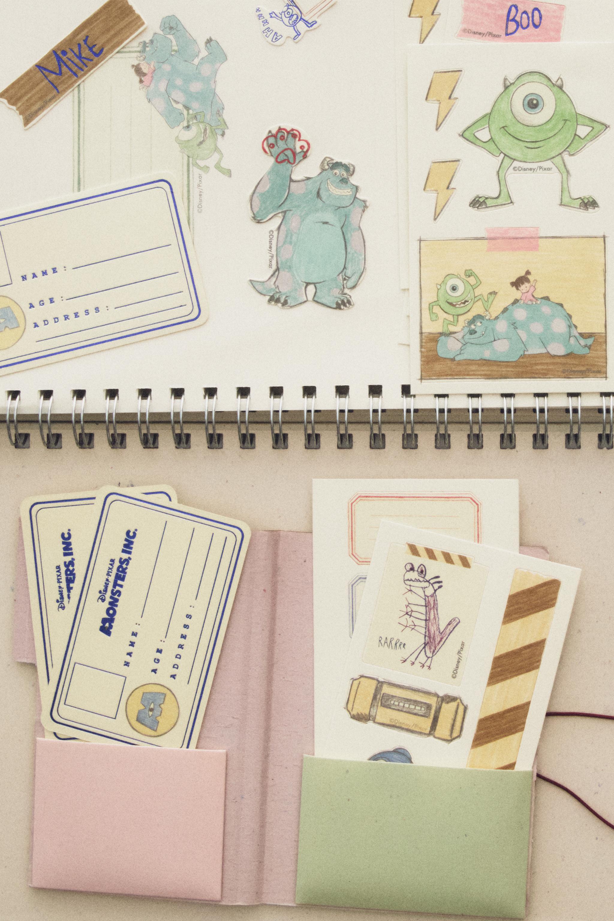 POCHETTE D'AUTOCOLLANTS ENFANT MONSTRES & CIE ©DISNEY/PIXAR